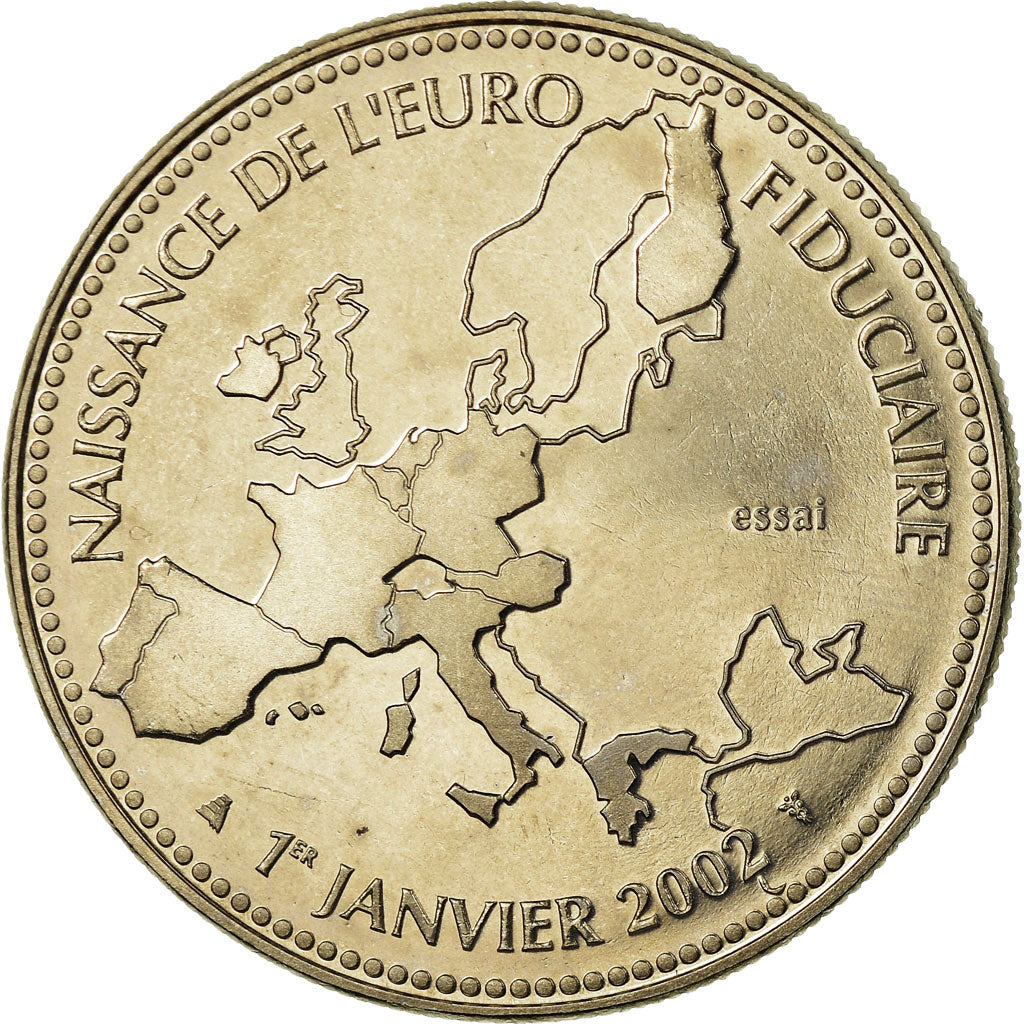 Frankrijk, Medaille, Naissance de l'Euro Fiduciaire, 2002, FDC, Copper-nickel