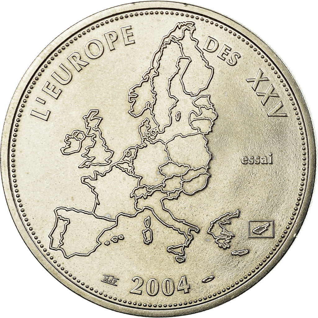 Francja, Medal, L'Europe des XXV, Essai, 2004, MS(65-70), Miedź-Nikiel