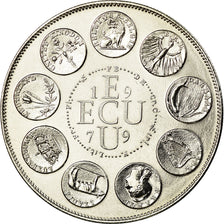 Francja, Medal, Ecu Euro, EUROPA, 1979, Rodier, MS(65-70), Miedź-Nikiel