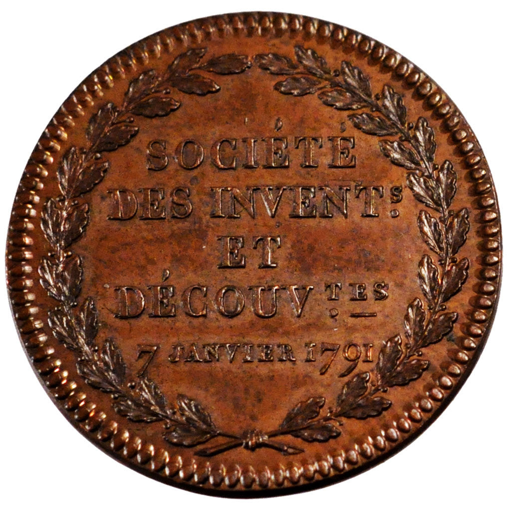France, The French Revolution, Token, 1791, MS(60-62), Copper, 7.27
