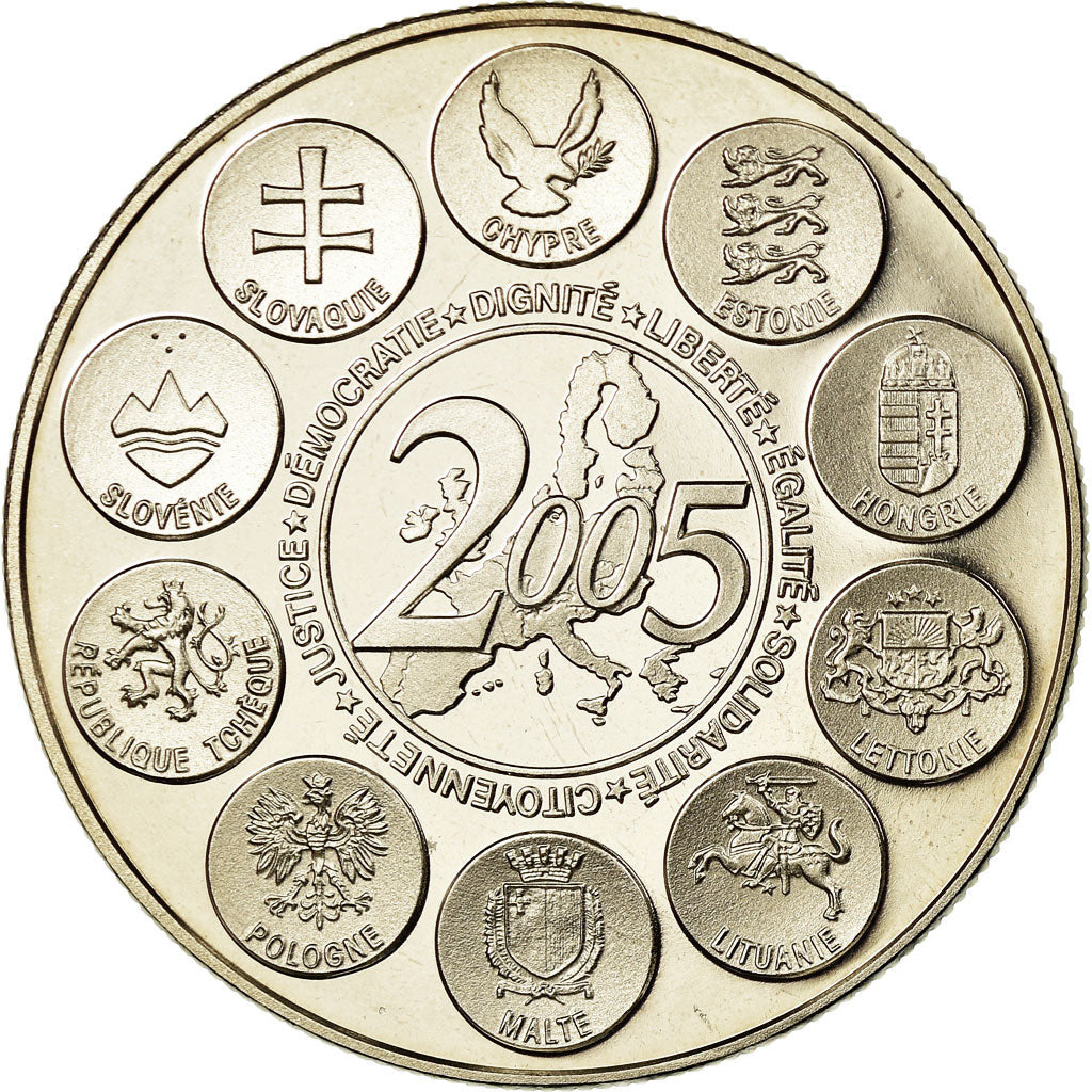 Frankreich, Medaille, la Constitution Européenne, 2005, STGL, Copper-nickel