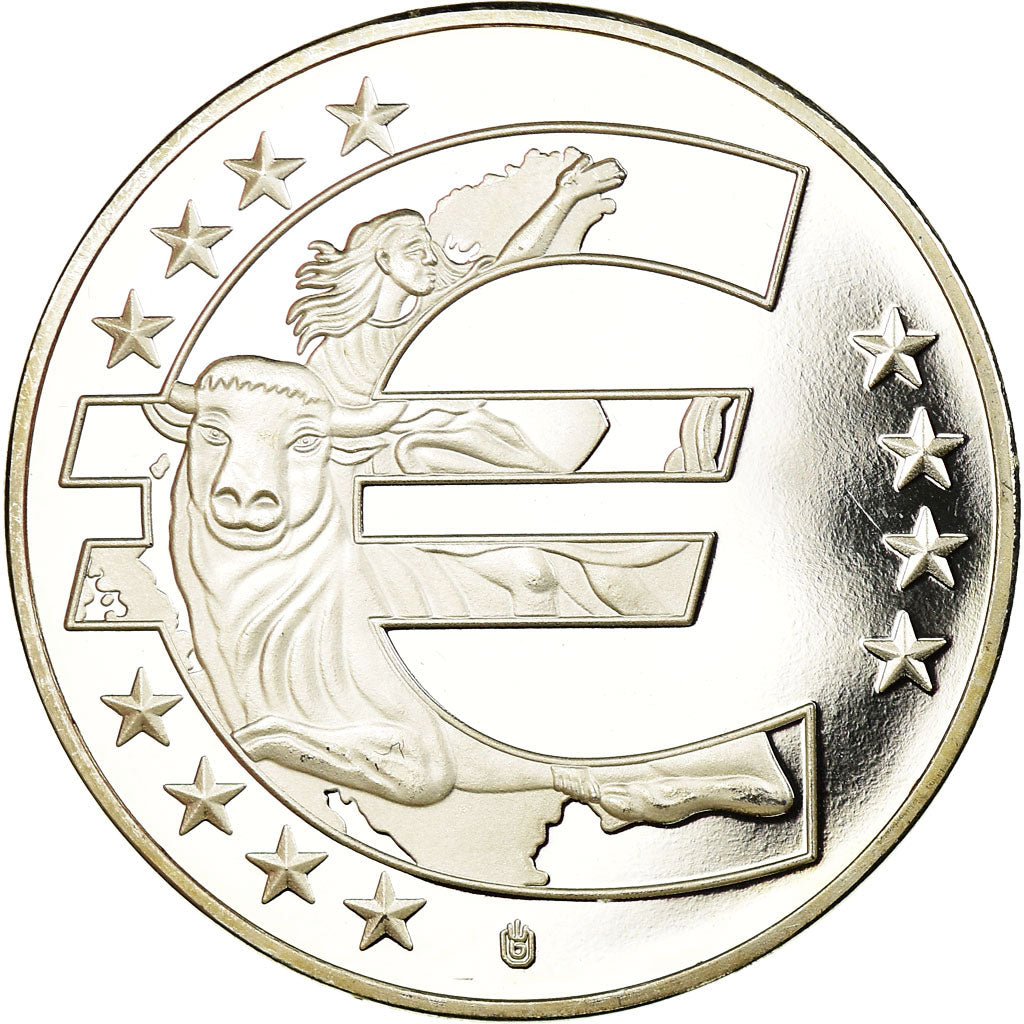 Vatican, Medal, 10 ans de l'Euro, MS(64), Copper Plated Silver