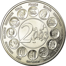 France, Medal, L'Europe des 15, essai, 2003, MS(65-70), Copper Plated Silver