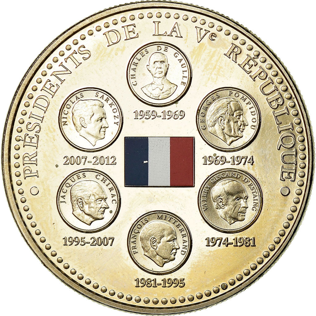 France, Medal, Présidents de la Ve République, MS(64), Copper-nickel