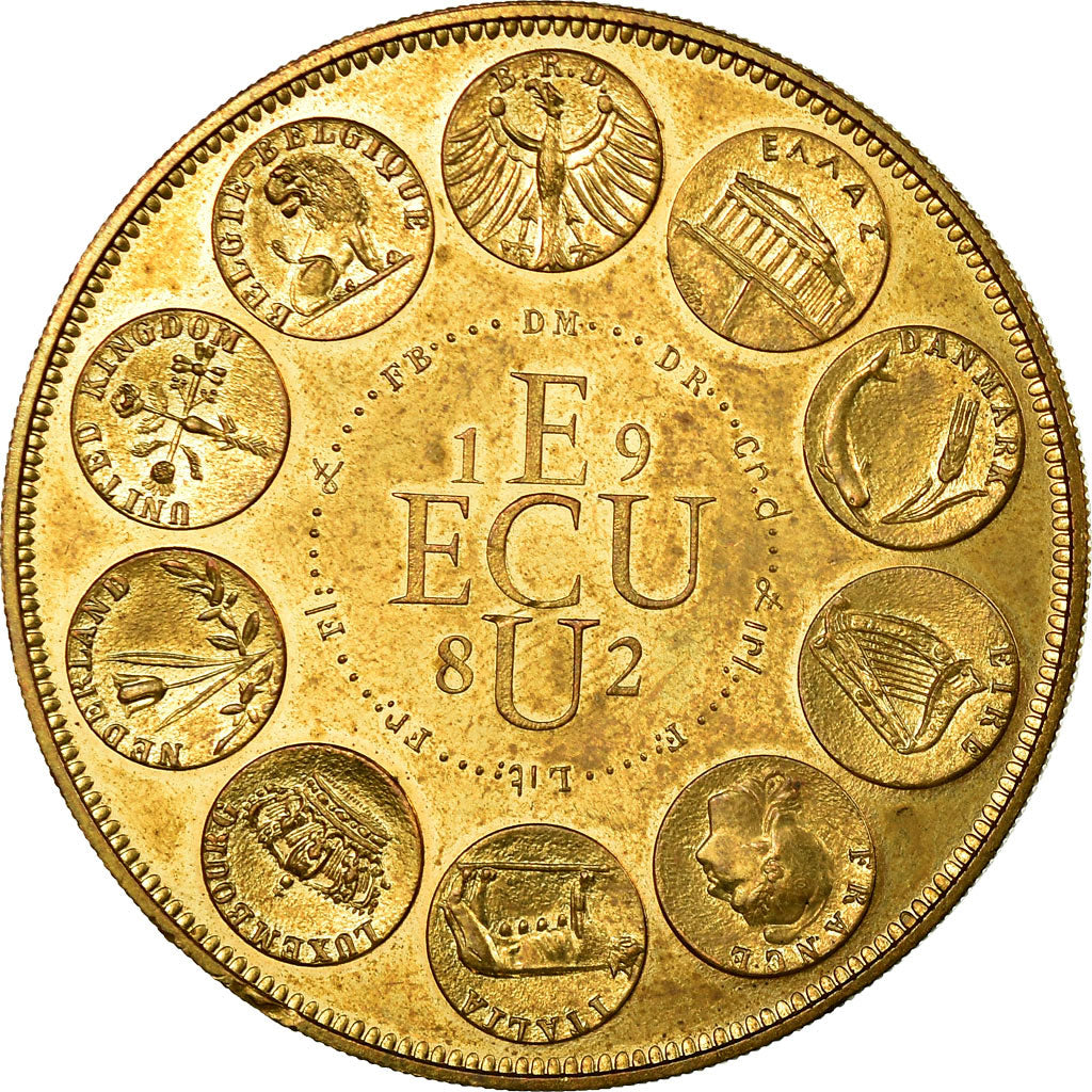 France, Medal, Ecu Europa, Europe Assise, 1982, Rodier, MS(63), Bronze