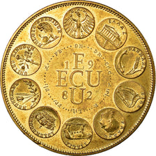 France, Medal, Ecu Europa, Europe Assise, 1982, Rodier, MS(63), Bronze