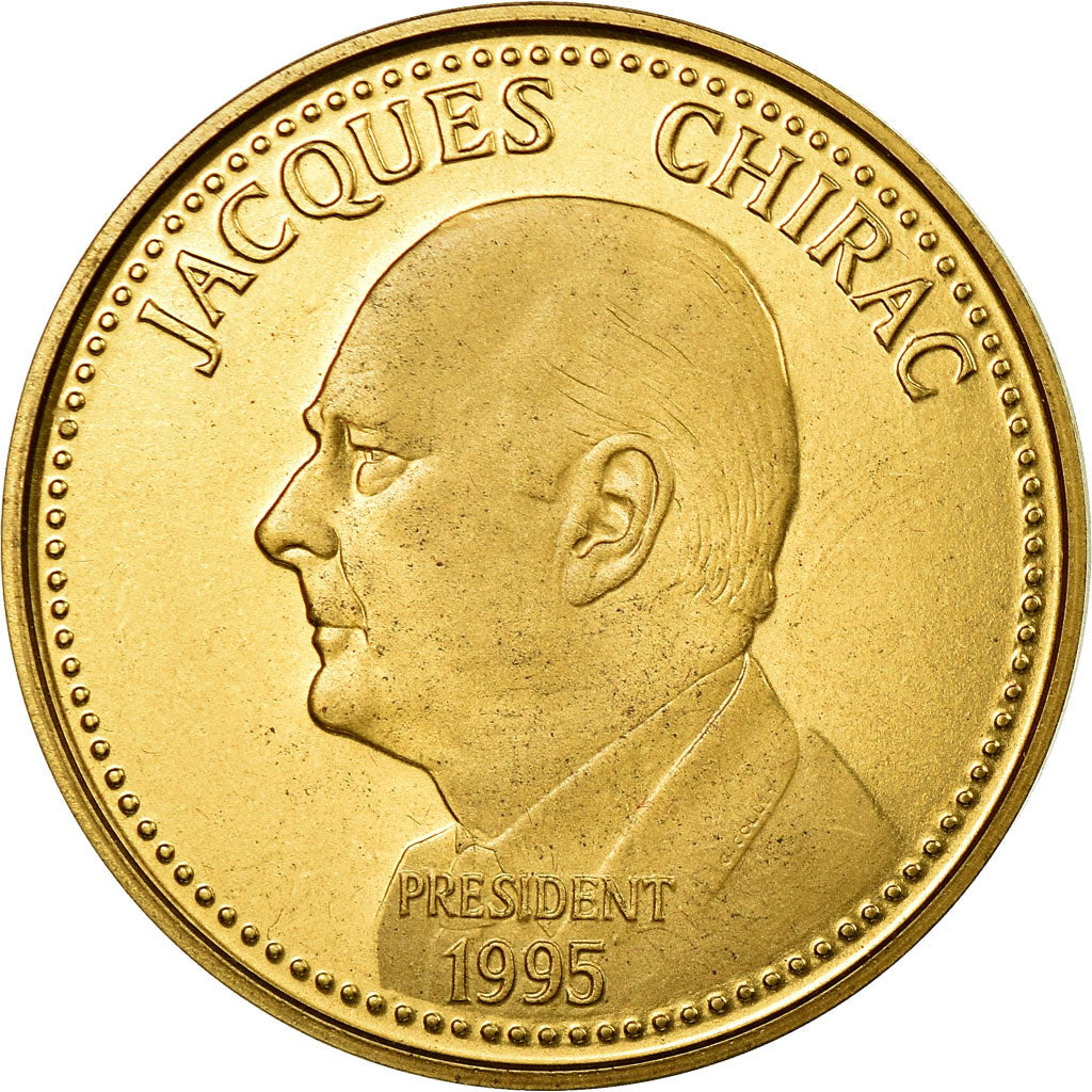 France, Medal, Jacques Chirac, Elections Présidentielles, 1995, MS(63), Gilt