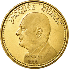 France, Medal, Jacques Chirac, Elections Présidentielles, 1995, MS(63), Gilt