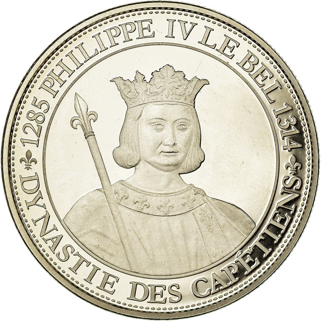 Francja, Medal, Les Rois de France, Philippe IV, MS(64), Miedź-Nikiel
