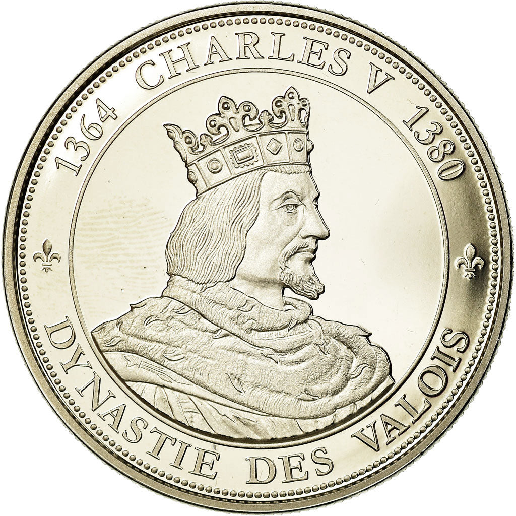 Frankrijk, Medaille, Les Rois de France, Charles V, FDC, Copper-nickel