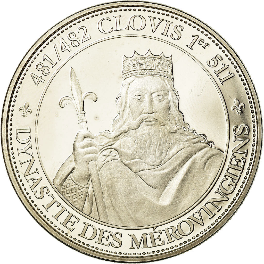 France, Medal, Les Rois de France, Clovis, MS(65-70), Copper-nickel