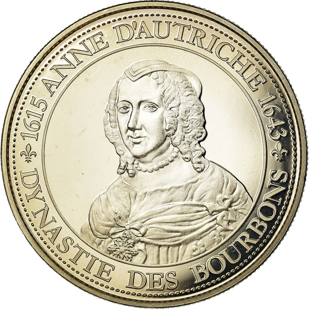 França, Medal, Anne d'Autriche, História, MS(65-70), Cobre-níquel