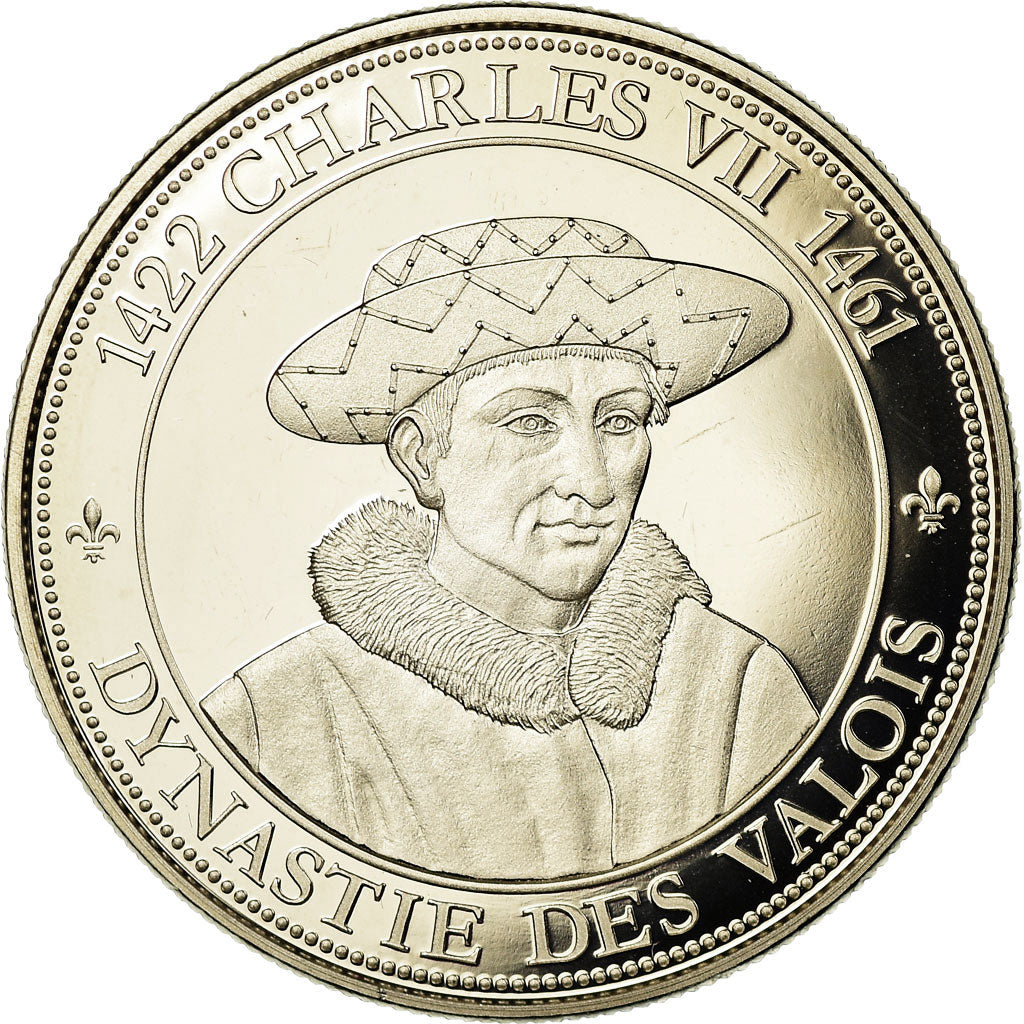 Francia, medalla, Les Rois de France, Charles VII, History, FDC, Cobre - níquel