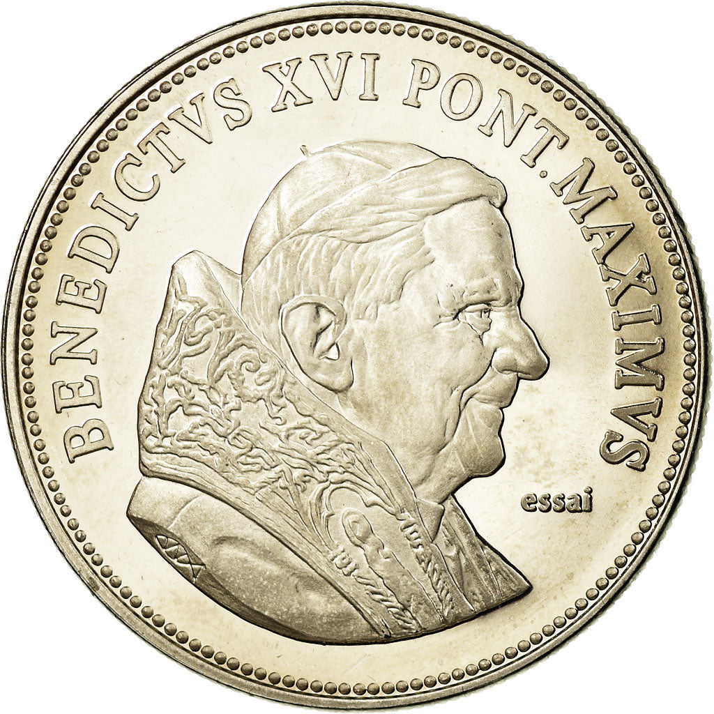 Vatican, Medal, Le Pape Benoit XVI, MS(64), Copper-nickel