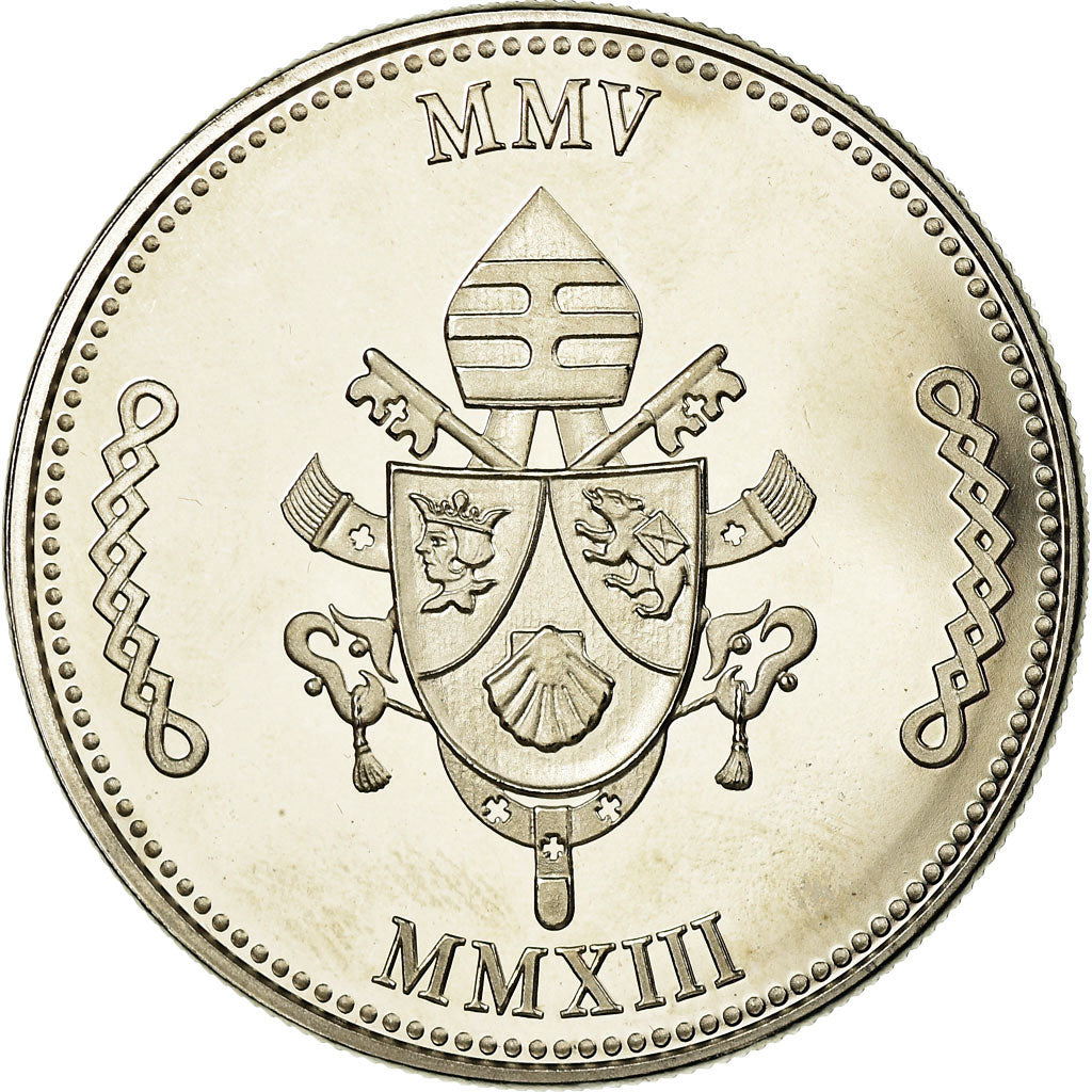 Vatican, Medal, Le Pape Benoit XVI, MS(64), Copper-nickel
