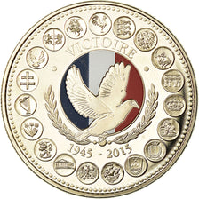 França, Medal, L'Europe des XXVIII, La Victoire de 1945, 2015, MS(63)