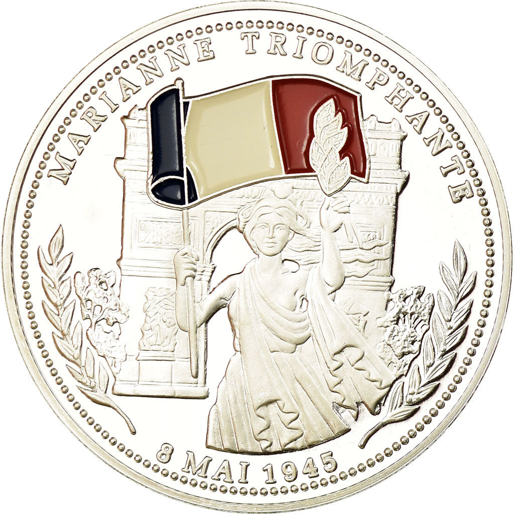 France, Médaille, Seconde Guerre Mondiale, Marianne Triomphante, FDC, Argent