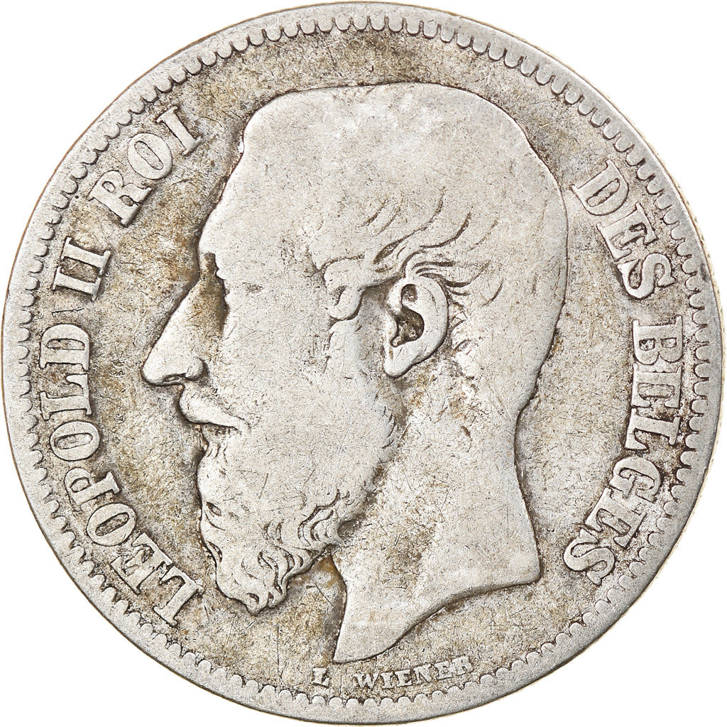 Monnaie, Belgique, Leopold II, 2 Francs, 2 Frank, 1867, B+, Argent, KM:30.1