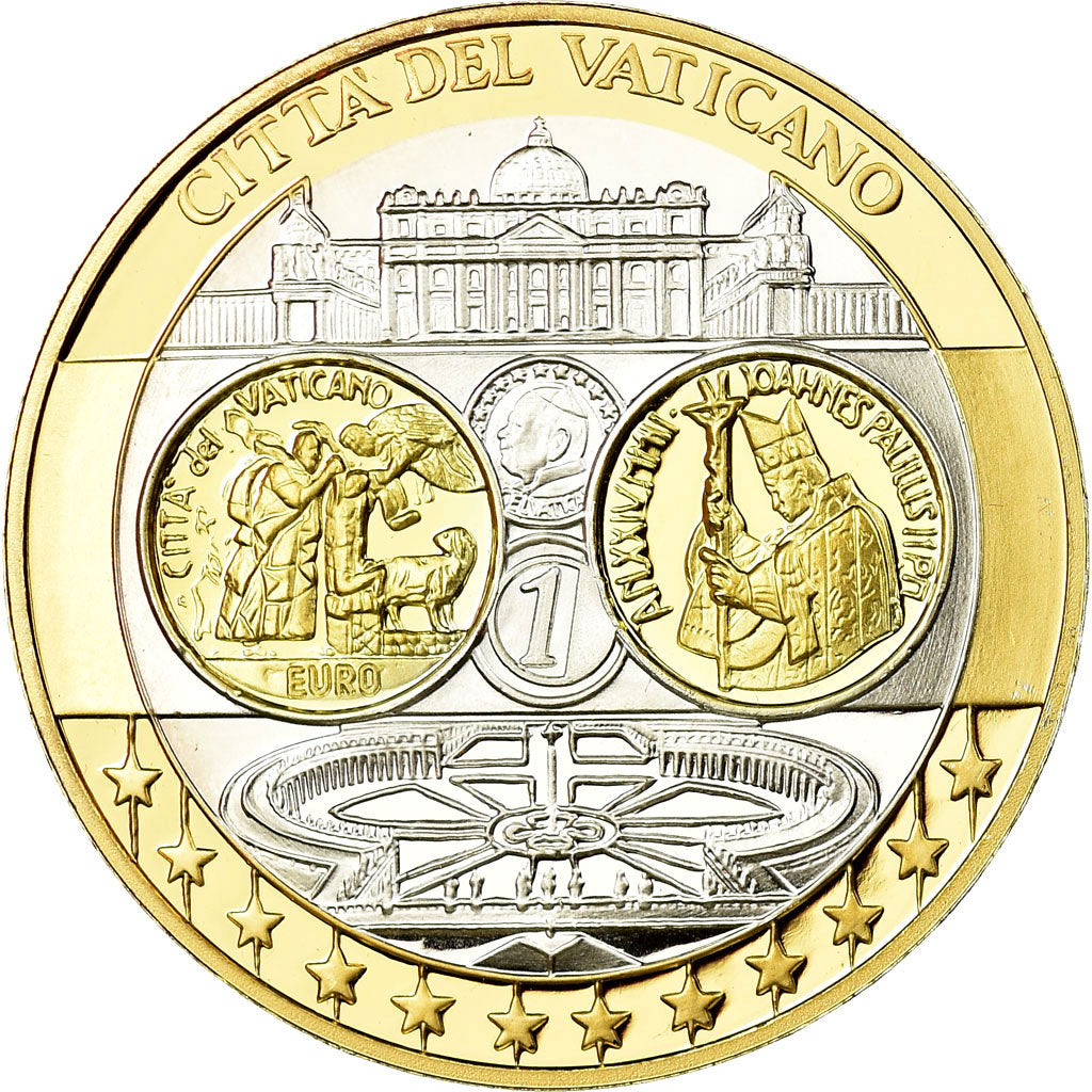 Vatican, Medal, Euro, Europa, MS(64), Silver
