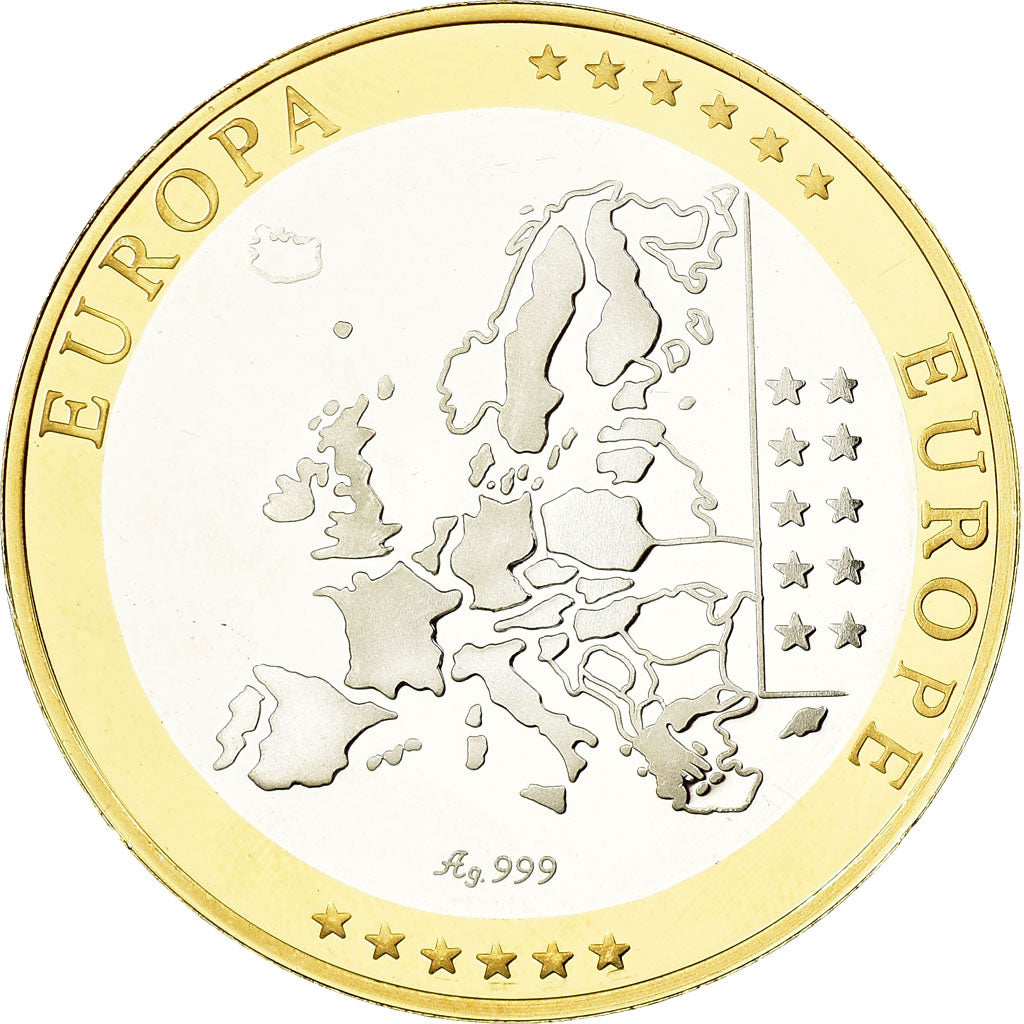 Vatican, Medal, Euro, Europa, MS(64), Silver