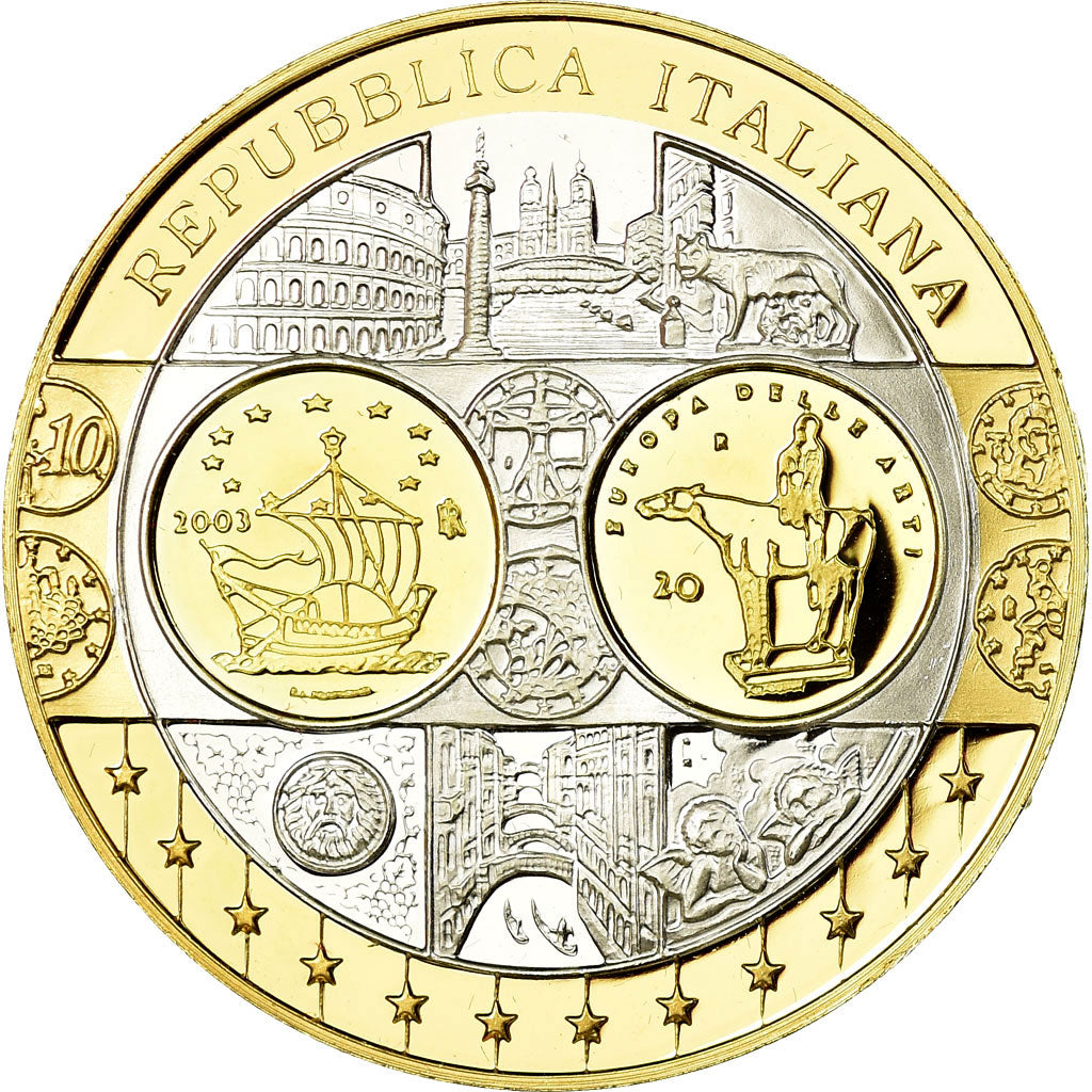Italy, Medal, Euro, Europa, MS(64), Silver