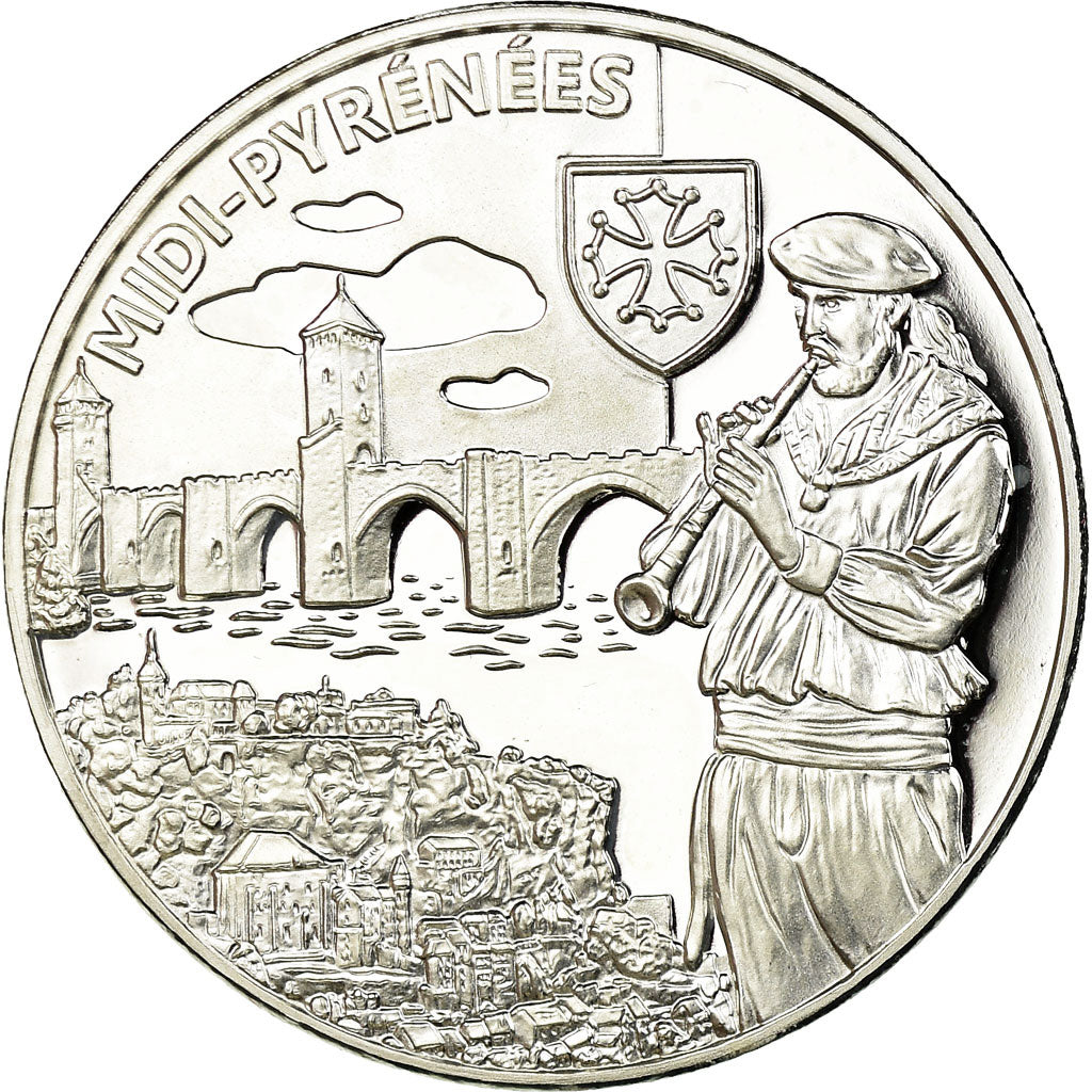 France, Medal, Nos Régions, Midi-Pyrénées, MS(65-70), Silver
