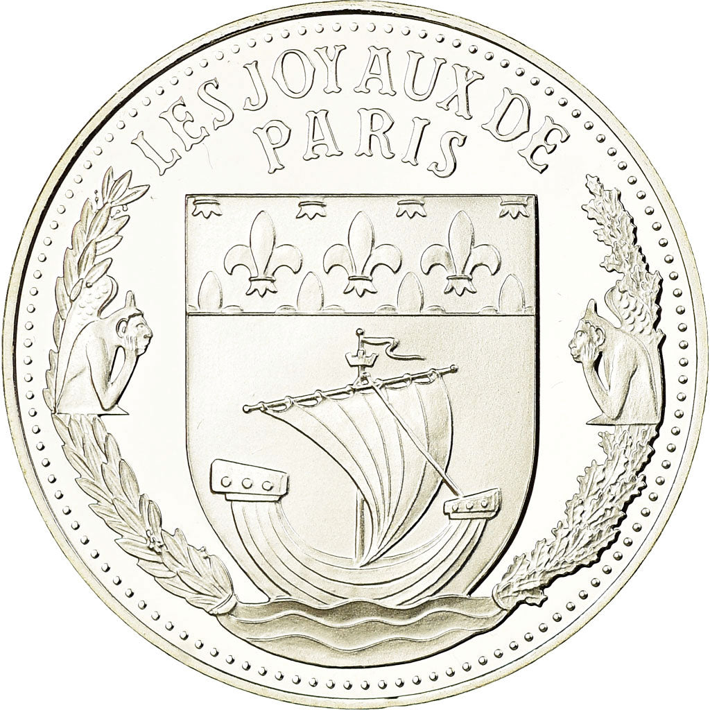 France, Medal, Les Joyaux de Paris, La Tour Eiffel, 2014, MS(65-70), Silver
