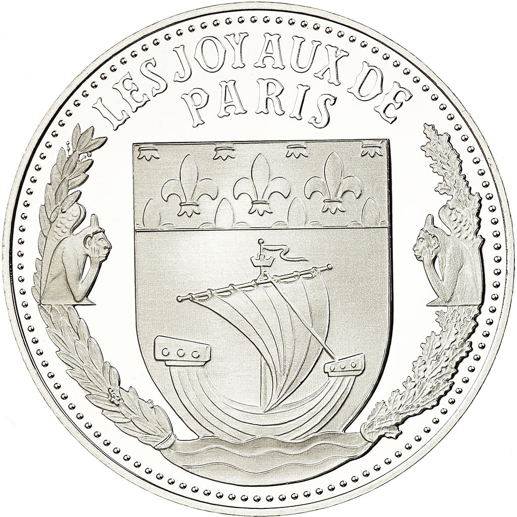 França, Medal, Les Joyaux de Paris, L'Arc de Triomphe, 2014, MS(65-70), Prata