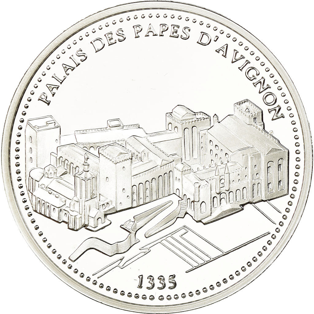 Francja, Medal, Provence, Palais des Papes d'Avignon, MS(65-70), Srebro