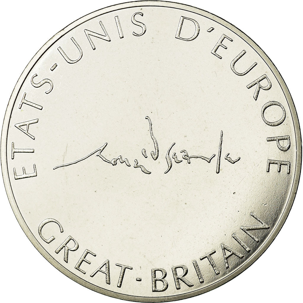 United Kingdom , Medal, Etats-Unis d'Europe, MS(65-70), Silvered bronze