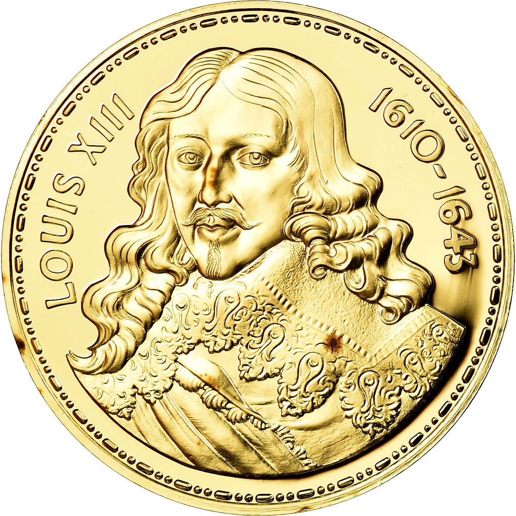 France, Medal, Les rois de France, Louis XIII, History, MS(65-70), Vermeil