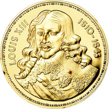 France, Medal, Les rois de France, Louis XIII, History, MS(65-70), Vermeil