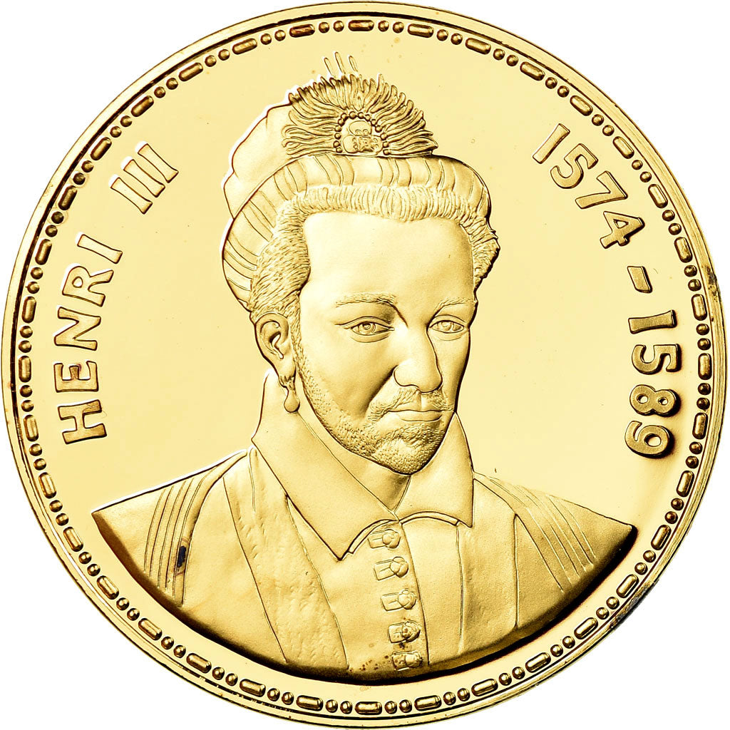 Frankreich, Medaille, Les Rois de France, Henri III, History, STGL, Vermeil