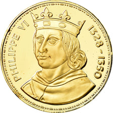 France, Medal, Les Rois de France, Philippe VI, History, MS(65-70), Vermeil