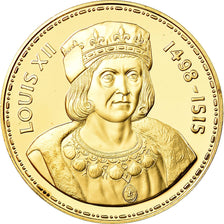 France, Medal, Les Rois de France, Louis XII, History, MS(65-70), Vermeil