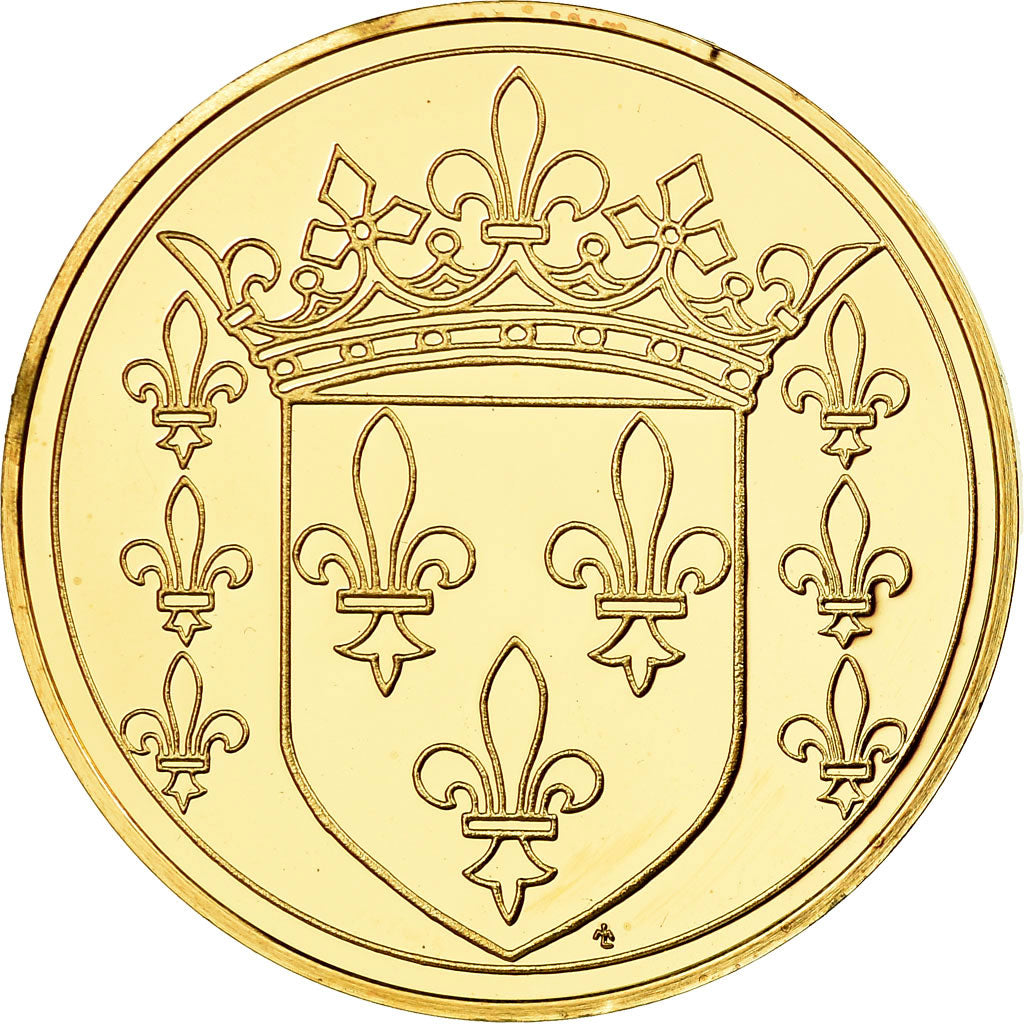 France, Medal, Les Rois de France, Louis XII, History, MS(65-70), Vermeil