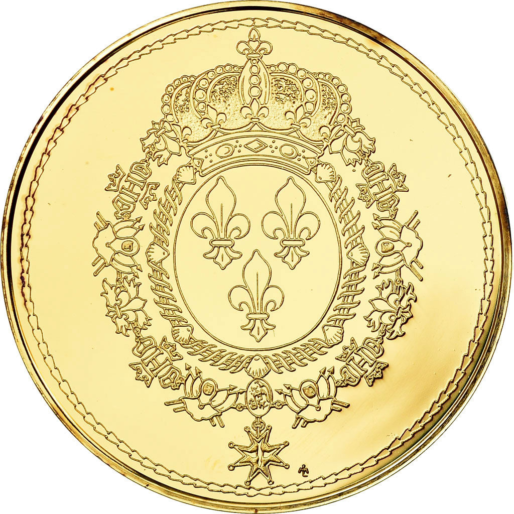 Francja, Medal, Les rois de France, Louis XVIII, Historia, MS(65-70), Vermeil