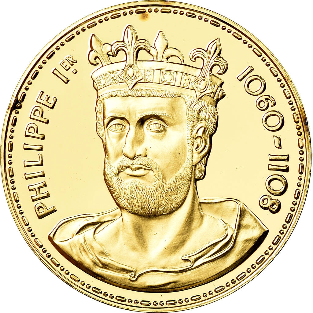 Frankreich, Medaille, Les Rois de France, Philippe Ier, History, STGL, Vermeil
