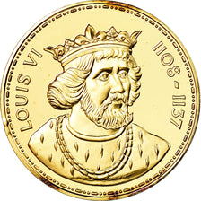França, Medal, Les Rois de France, Louis VI, História, MS(65-70), Vermeil