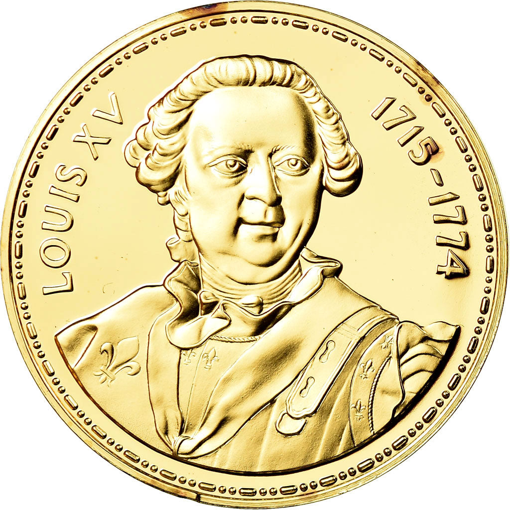 Frankreich, Medaille, Les rois de France, Louis XV, History, STGL, Vermeil