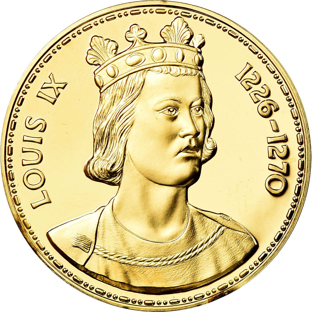 Frankreich, Medaille, Les Rois de France, Louis IX, History, STGL, Vermeil
