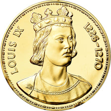 Francia, medaglia, Les Rois de France, Louis IX, History, FDC, Vermeil