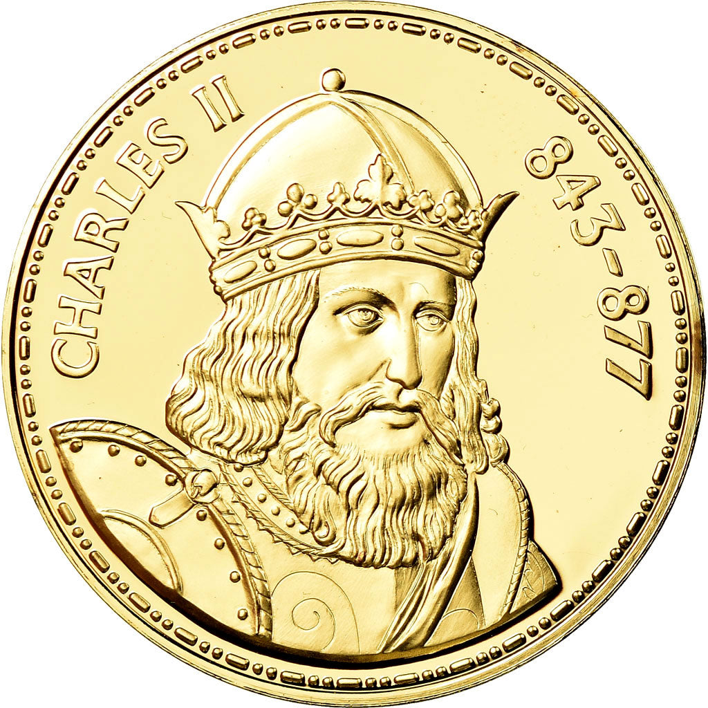 France, Médaille, Les Rois de France, Charles II, History, FDC, Vermeil