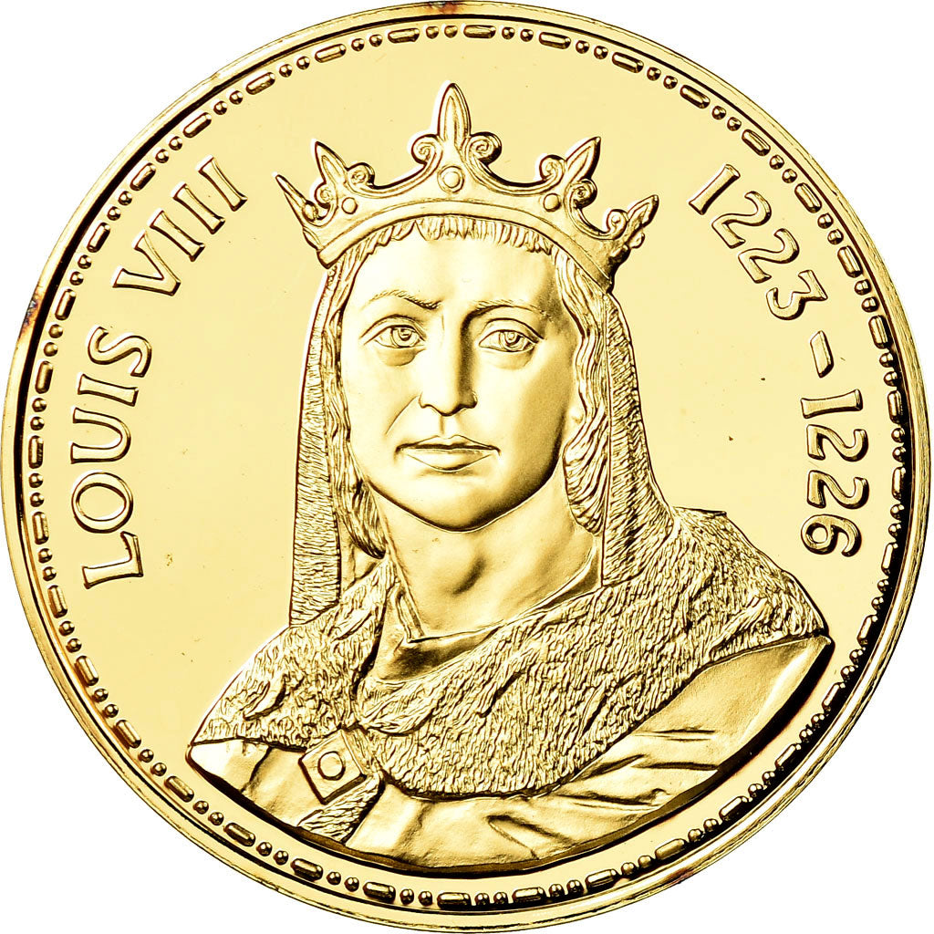 Francja, Medal, Les Rois de France, Louis VIII, Historia, MS(64), Vermeil