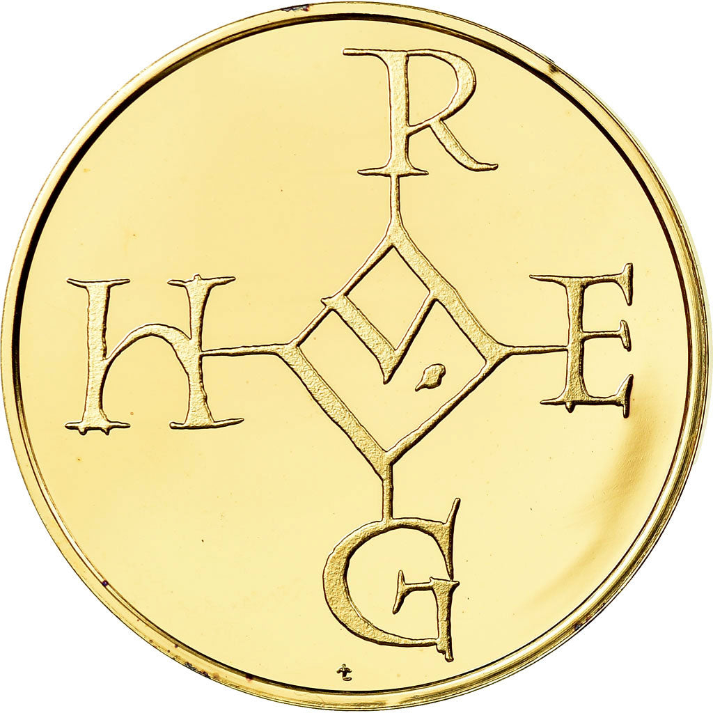 França, Medal, Les Rois de France, Hugues Capet, História, MS(65-70), Vermeil
