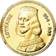 France, Médaille, Les Rois de France, Lothaire, History, FDC, Vermeil