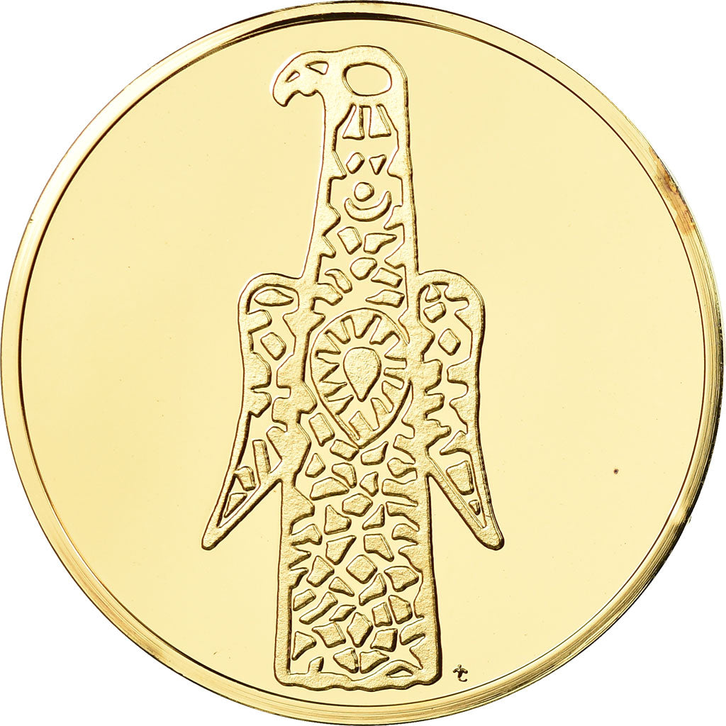 Frankrijk, Medaille, Les Rois de France, Clotaire Ier, History, FDC, Vermeil