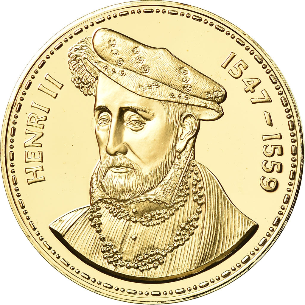Frankrijk, Medaille, Les Rois de France, Henri II, History, FDC, Vermeil
