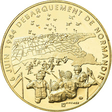 Francia, medaglia, 1939-1945, Débarquement de Normandie, History, FDC, Doratura
