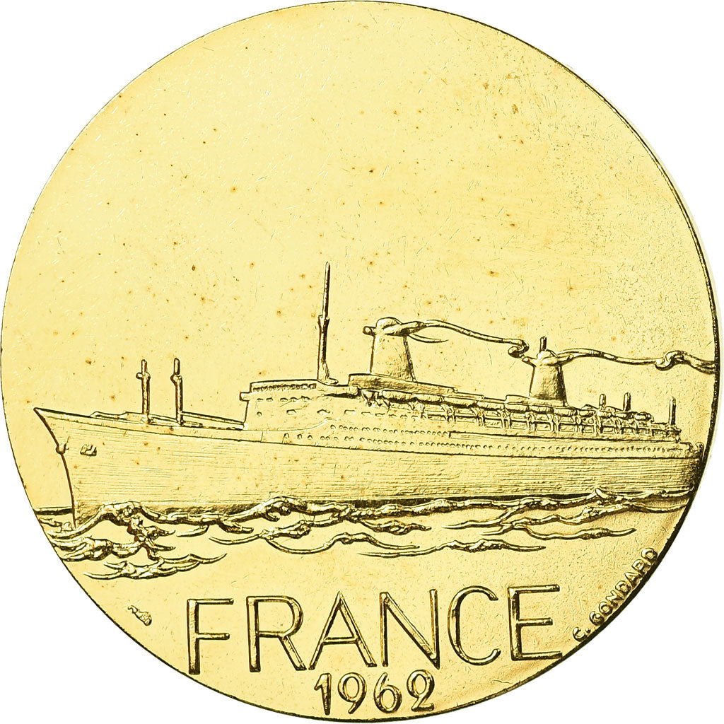 Francja, Medal, Compagnie Générale Transatlantique, France, C. Gondard
